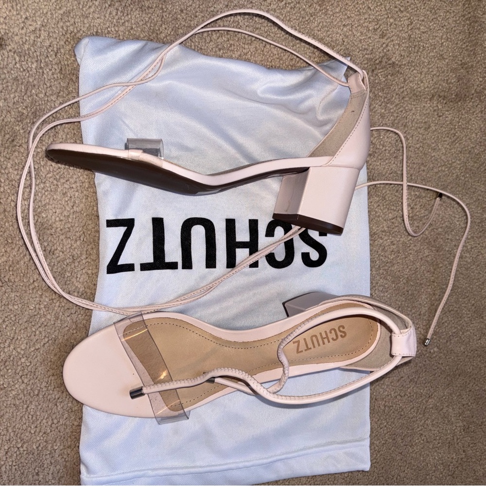NWOT Schutz Women's Pink Block Heel Sandals